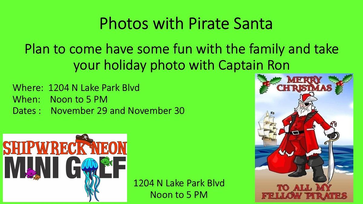 Pirate Santa photo with Captain Ron