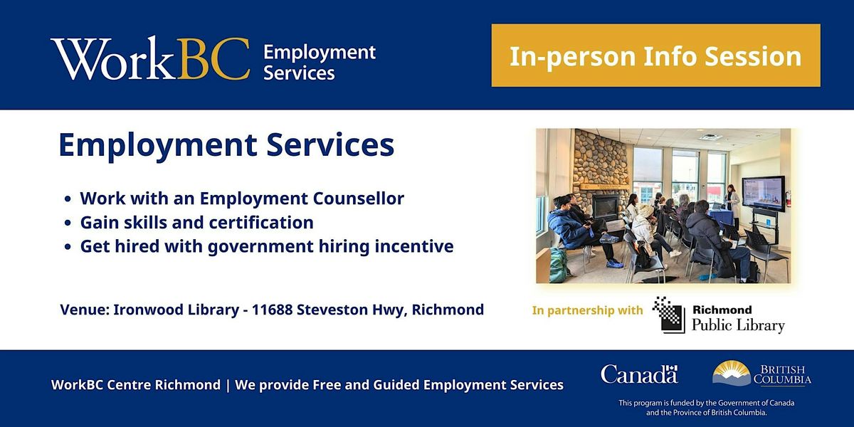 Info Session - WorkBC Centre Richmond & Richmond Public Library