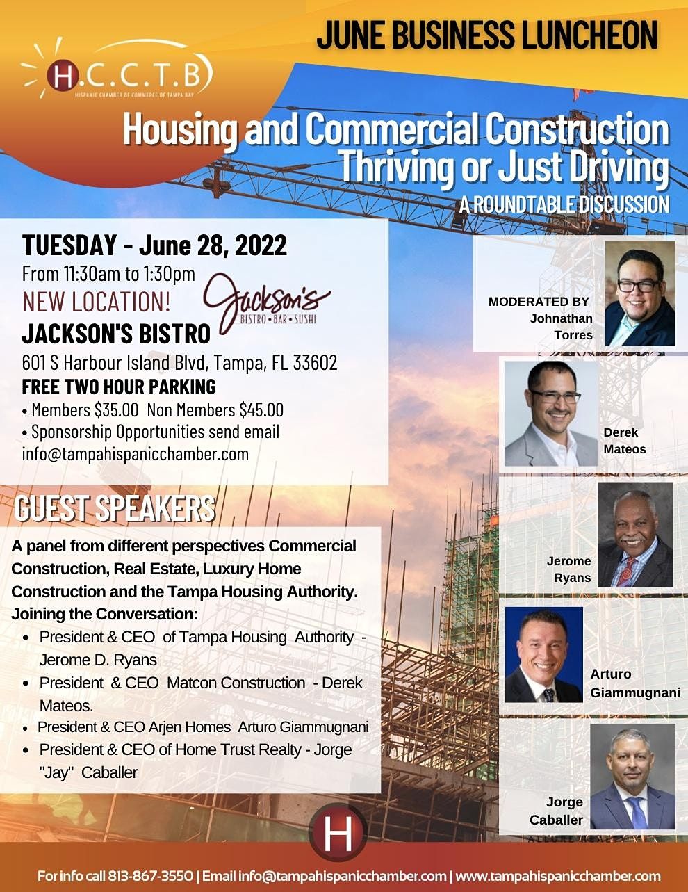 Housing & Commercial Construction - HCCTB  June 28, 2022  Business Luncheon