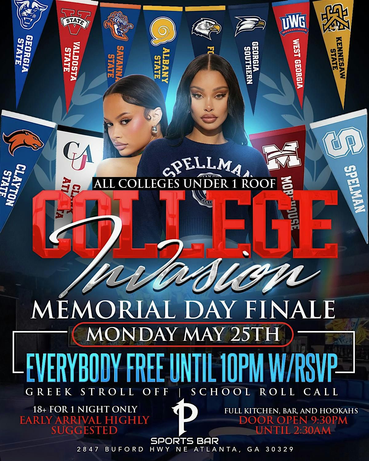 COLLEGE INVASION MEMORIAL DAY MONDAY @ PENTHOUSE 18+
