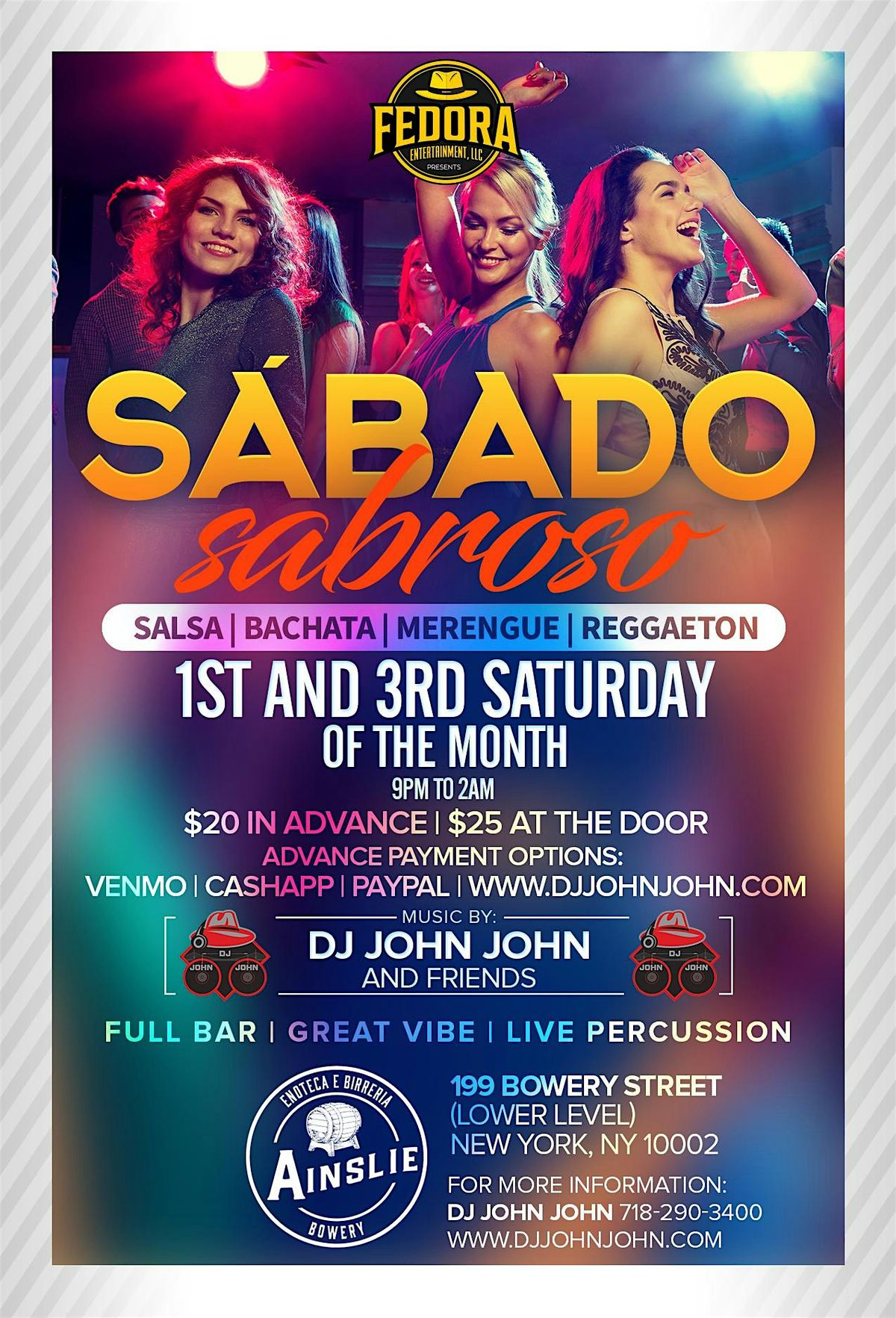 S\u00c1BADO SABROSO at Ainslie's Bowery UNDERGROUND (Next date pending)