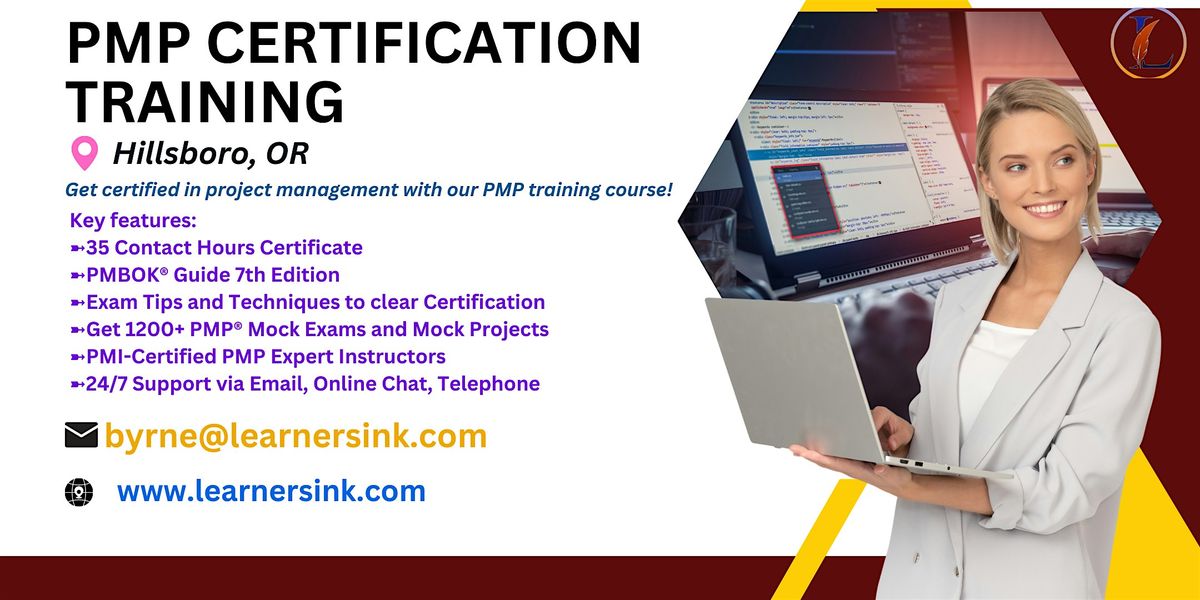 Confirmed 4 Day PMP Bootcamp In Hillsboro, OR