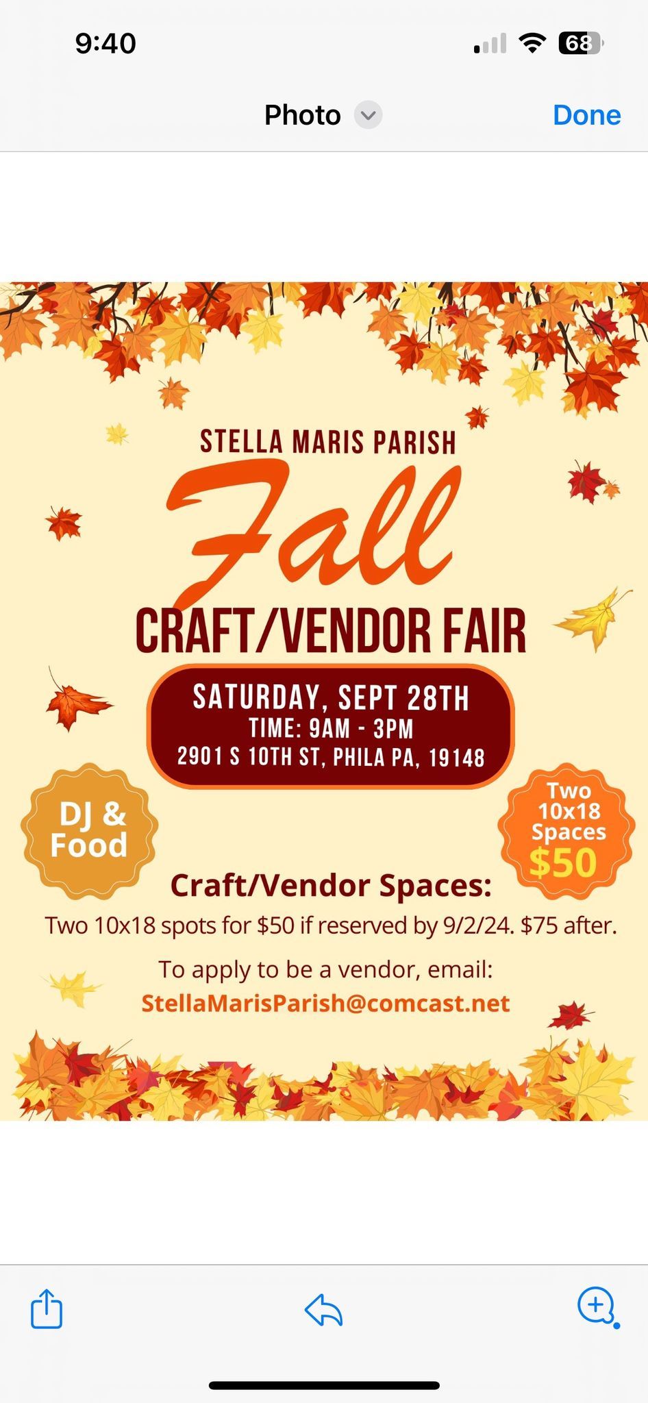 Stella Maris Fall Craft and Vendor Fair