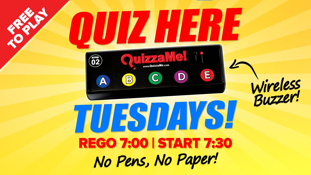 QuizzaMe Tuesday @ the Lakes