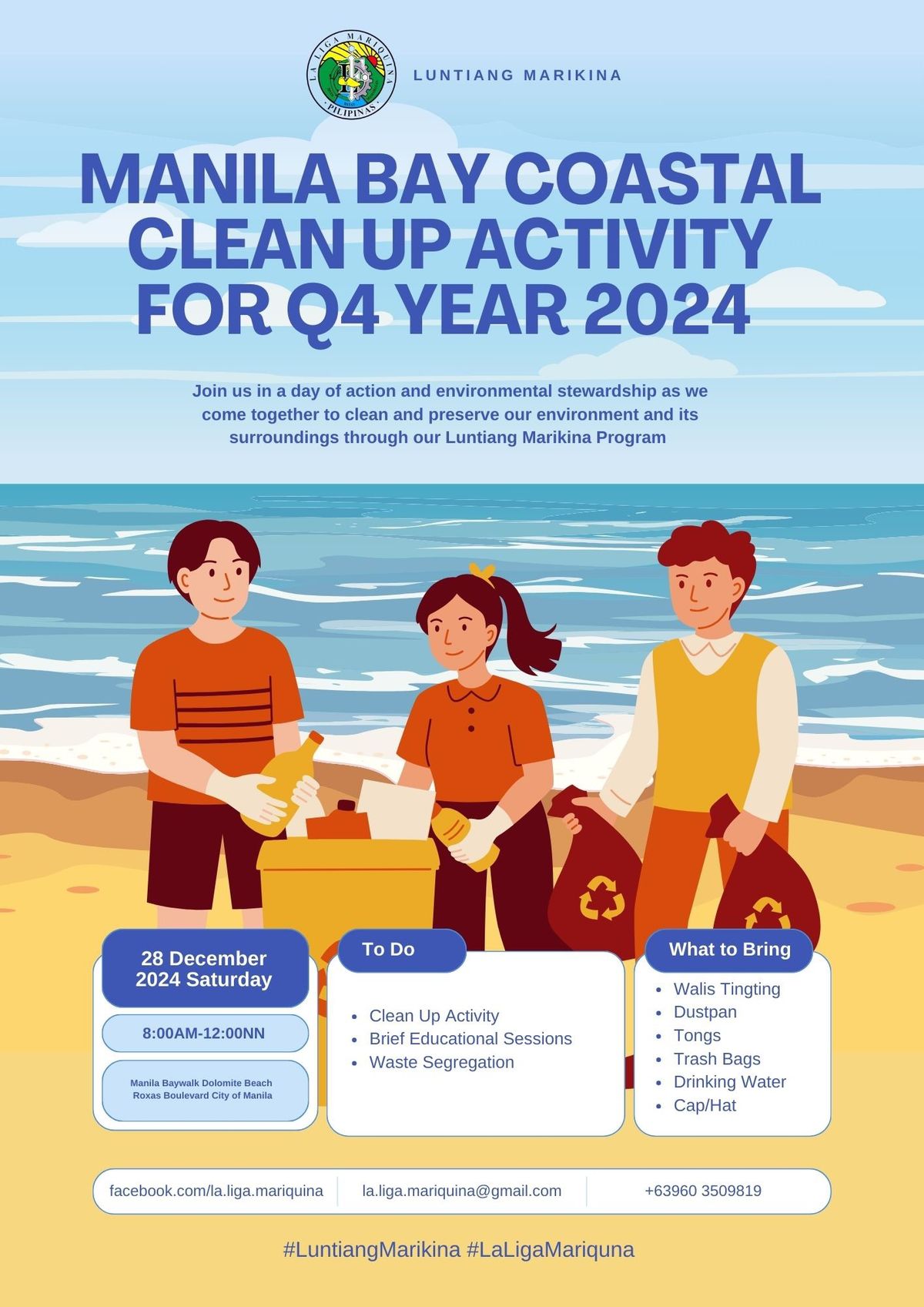 Luntiang Marikina: Manila Bay Coastal Clean Up Activity for Q4 Year 2024 