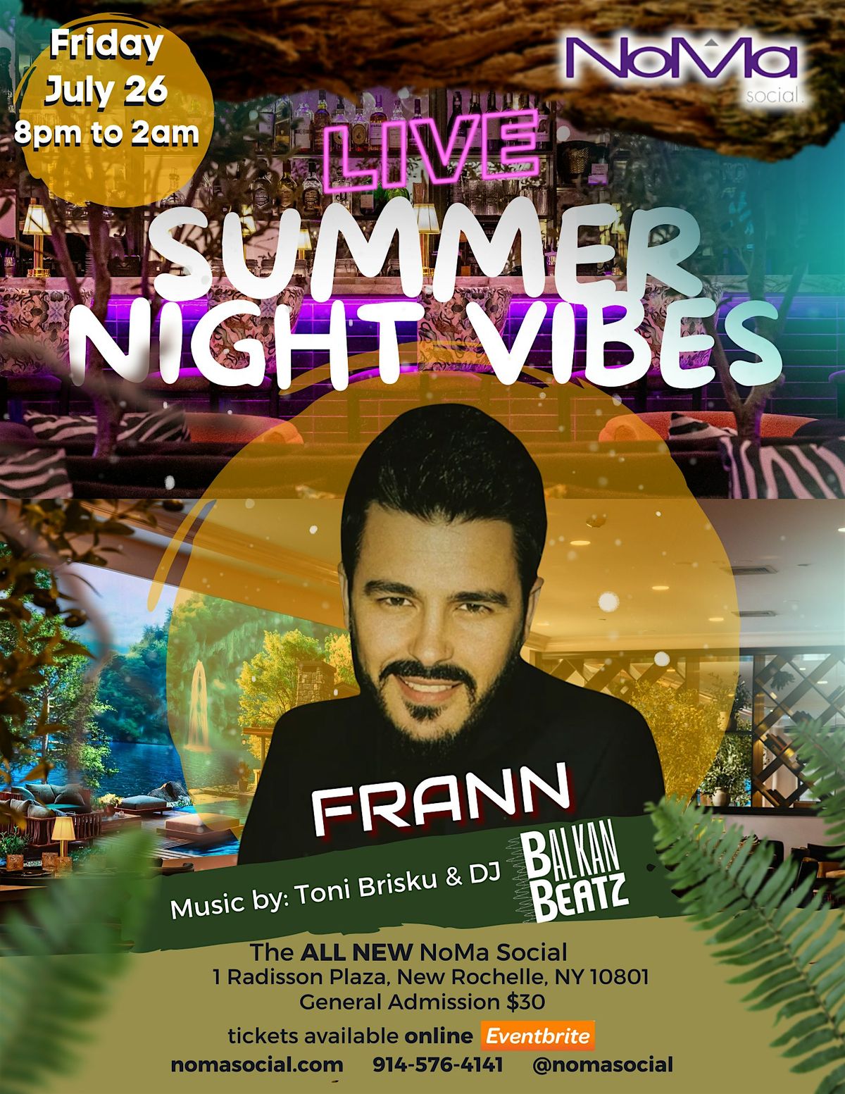 Live Summer Night Vibes - Performance by Frann & DJ BalkanBeatz