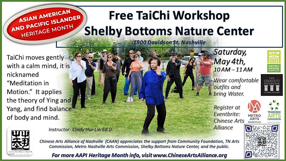Free TaiChi Workshop 2\/4\/24  - a CAAN's AAPI Month In May Program