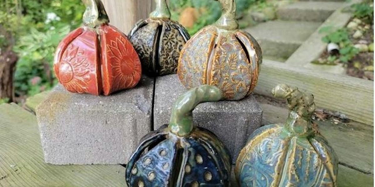 Handbuilt Textured Mini Pumpkins @ Petrichor Collective