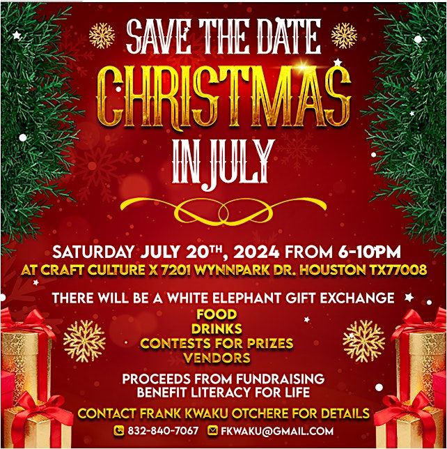Houston Area Christmas in July