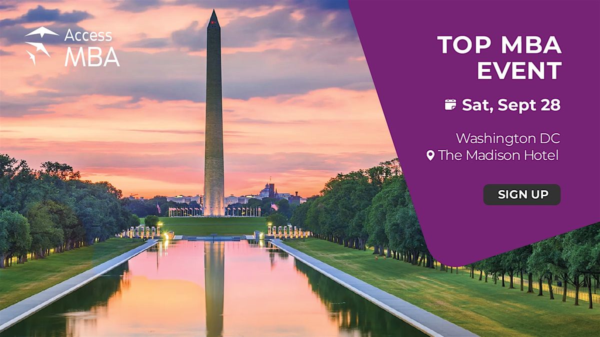 Access MBA in-person event on September 28th in Washington DC