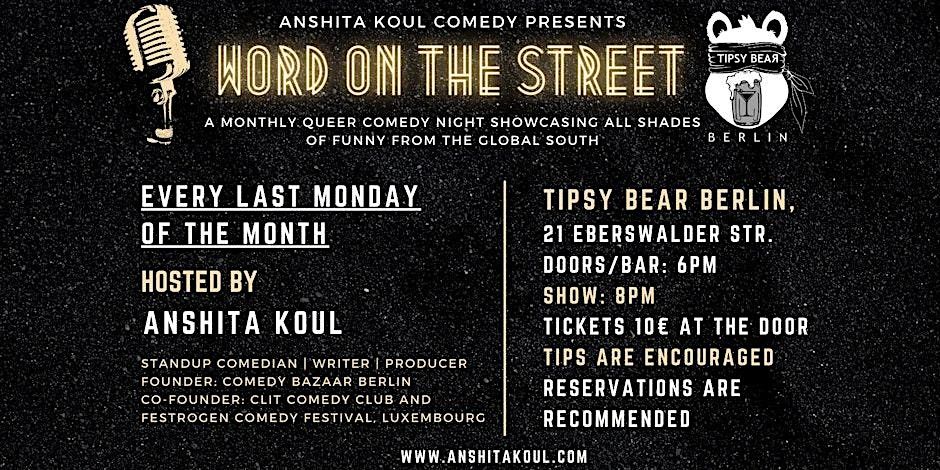 WORD ON THE STREET #8 [BIPOC\/Queer Comedy Night]