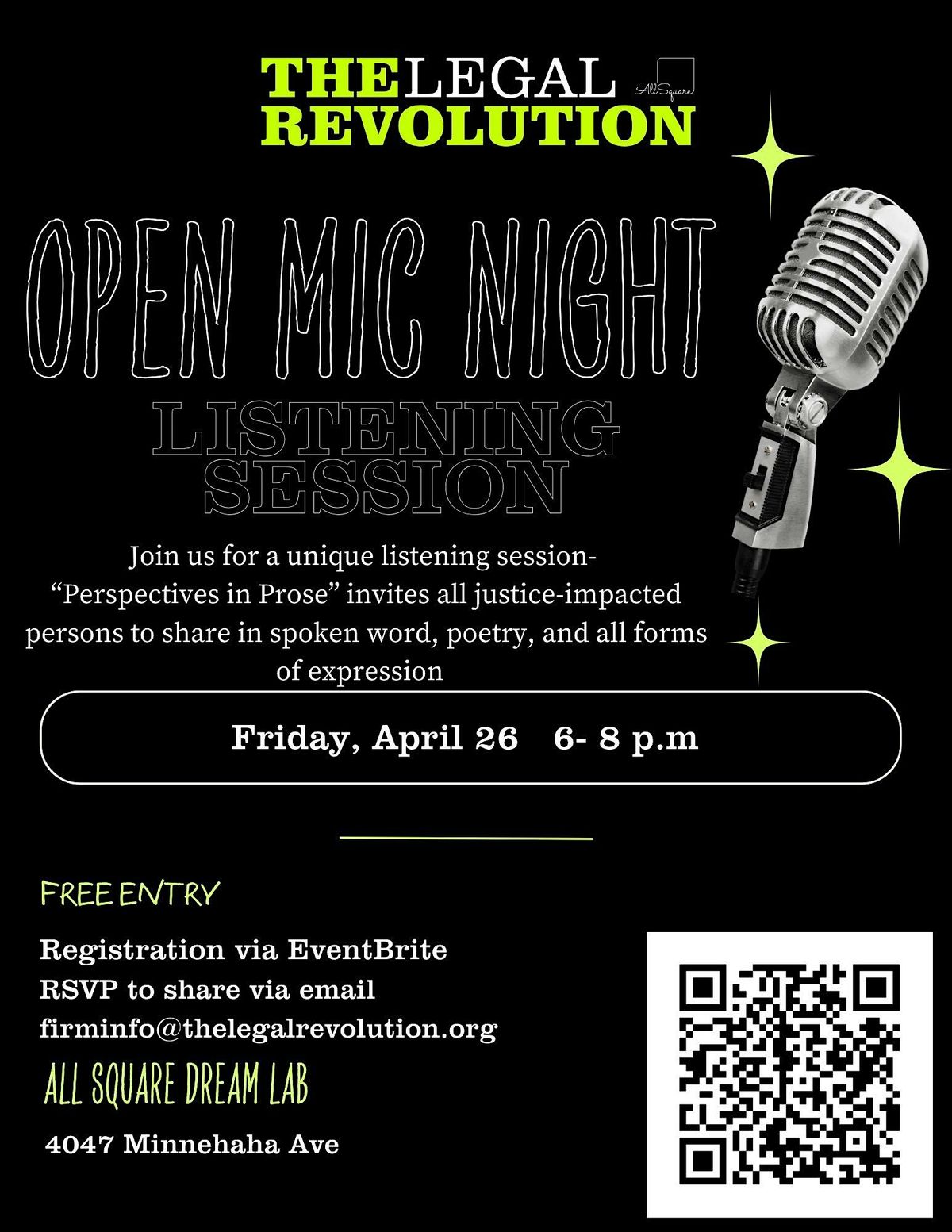 "Perspectives in Prose" -  Open Mic Listening Session