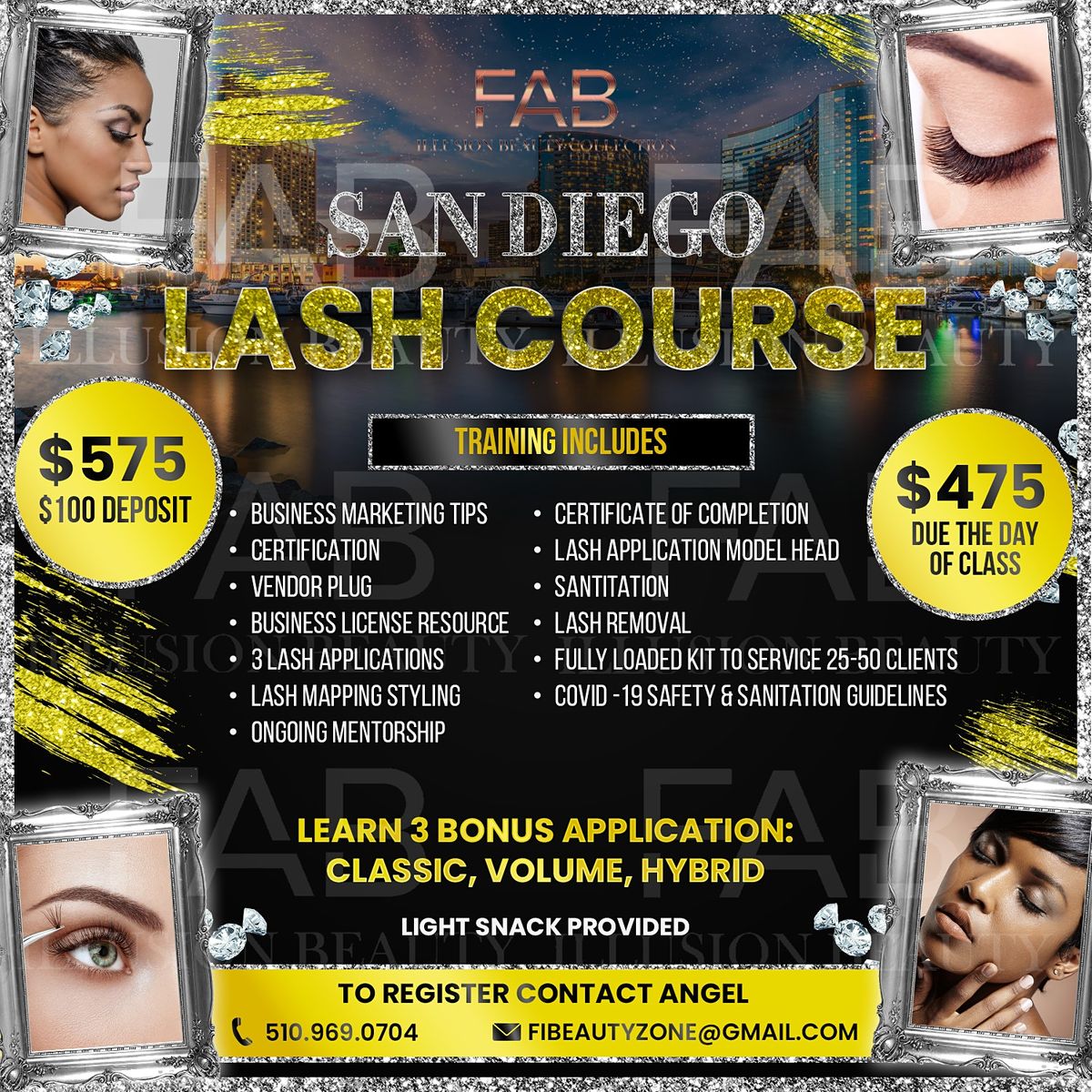 San Diego Eyelash Extension Workshop + Business Branding