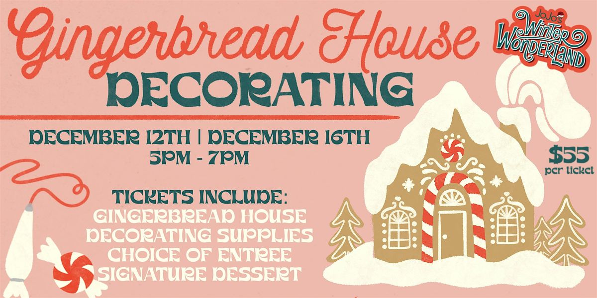 Gingerbread House Decorating Workshop at JoJo's Chicago!