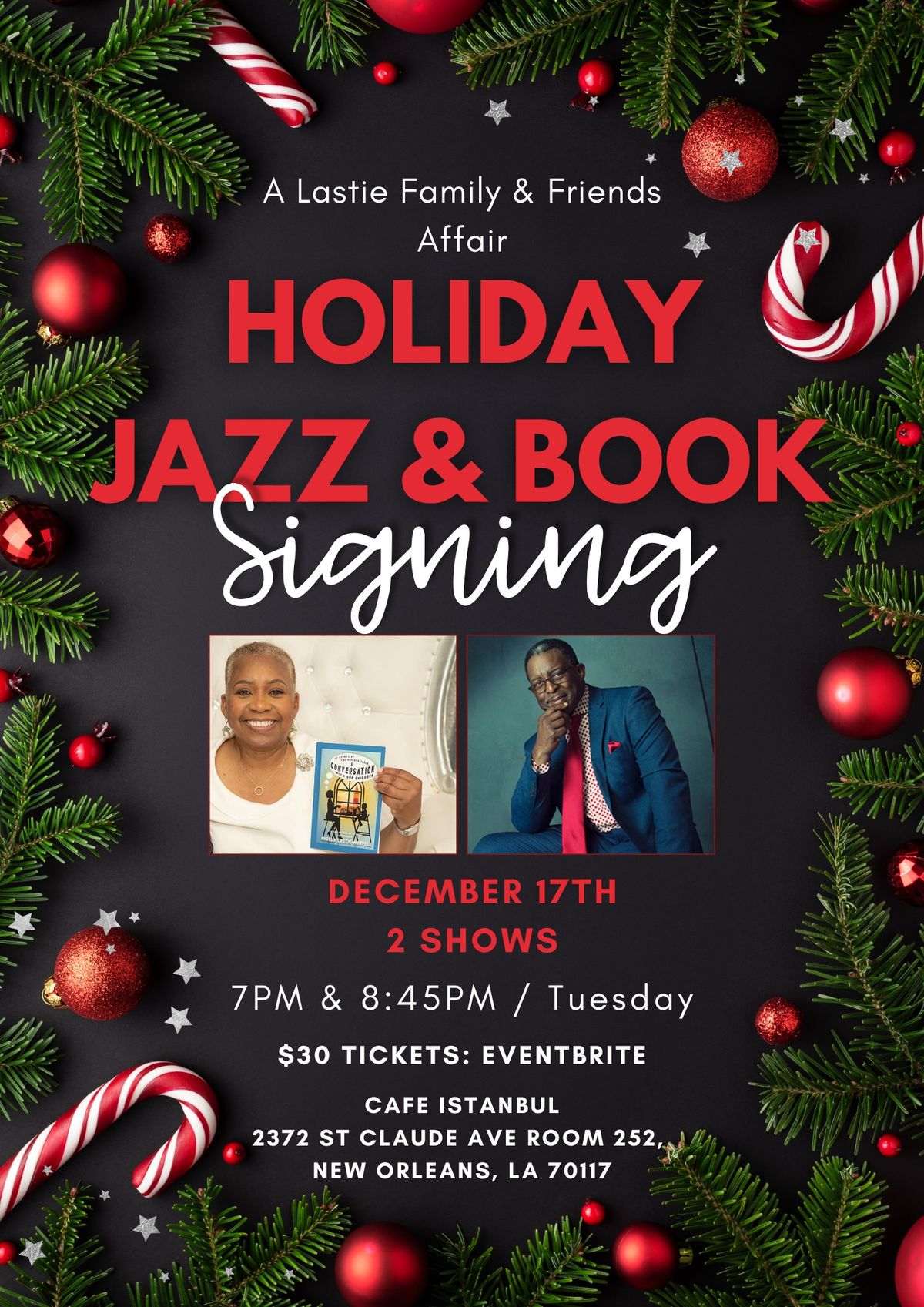 A Lastie Family & Friends Affair: Holiday Jazz & Book Signing