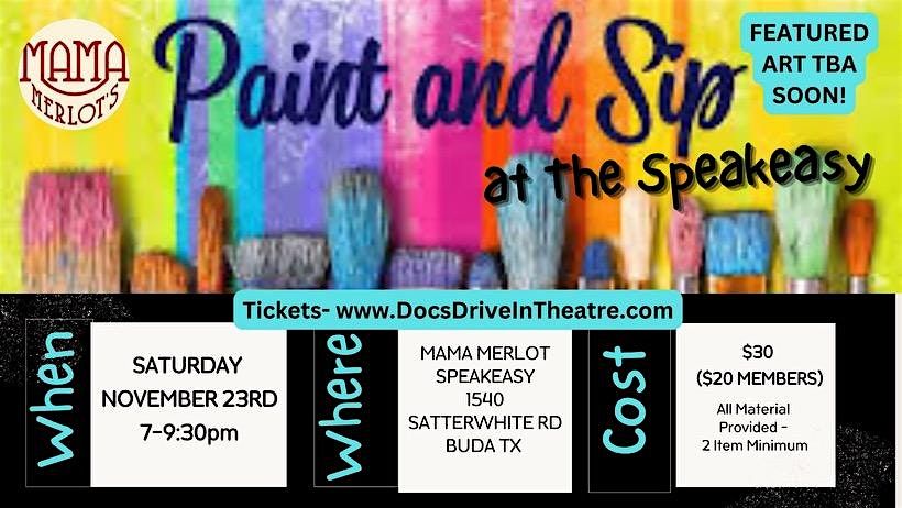 Paint n' Sip at the Speakeasy: Christmas Edition!