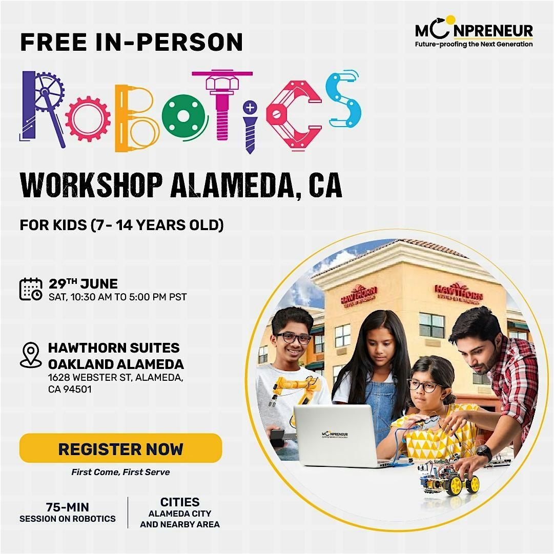 In-Person Event: Free Robotics Workshop, Alameda, CA (7-14 Yrs)