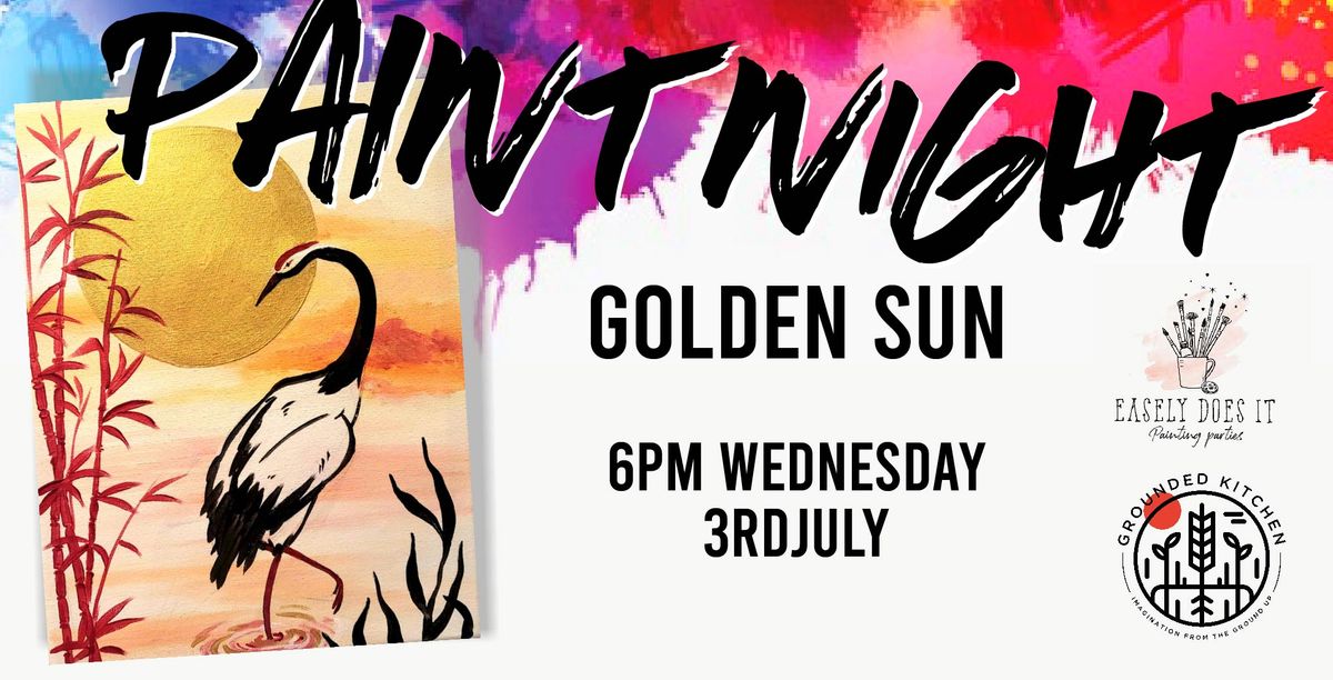 Paint Night  "Golden Sun" Workshop @Grounded Kitchen