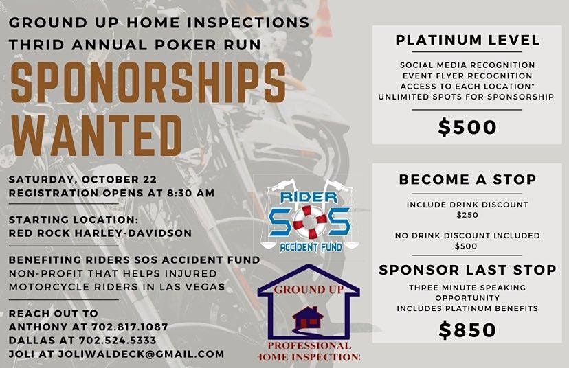 Ground Up Home Inspections 3rd Annual Poker Run