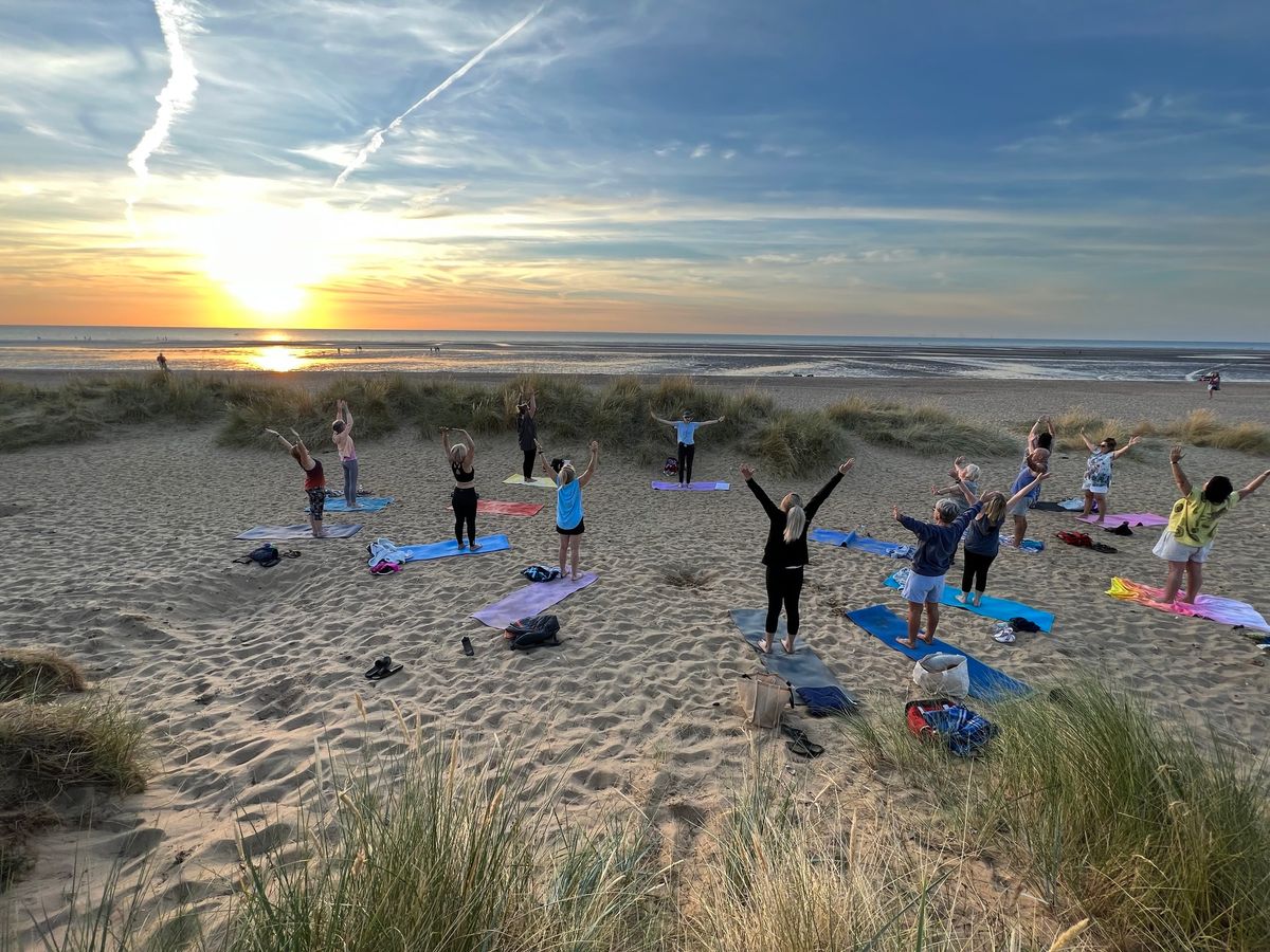 Summer Sunset Beach Yoga 
