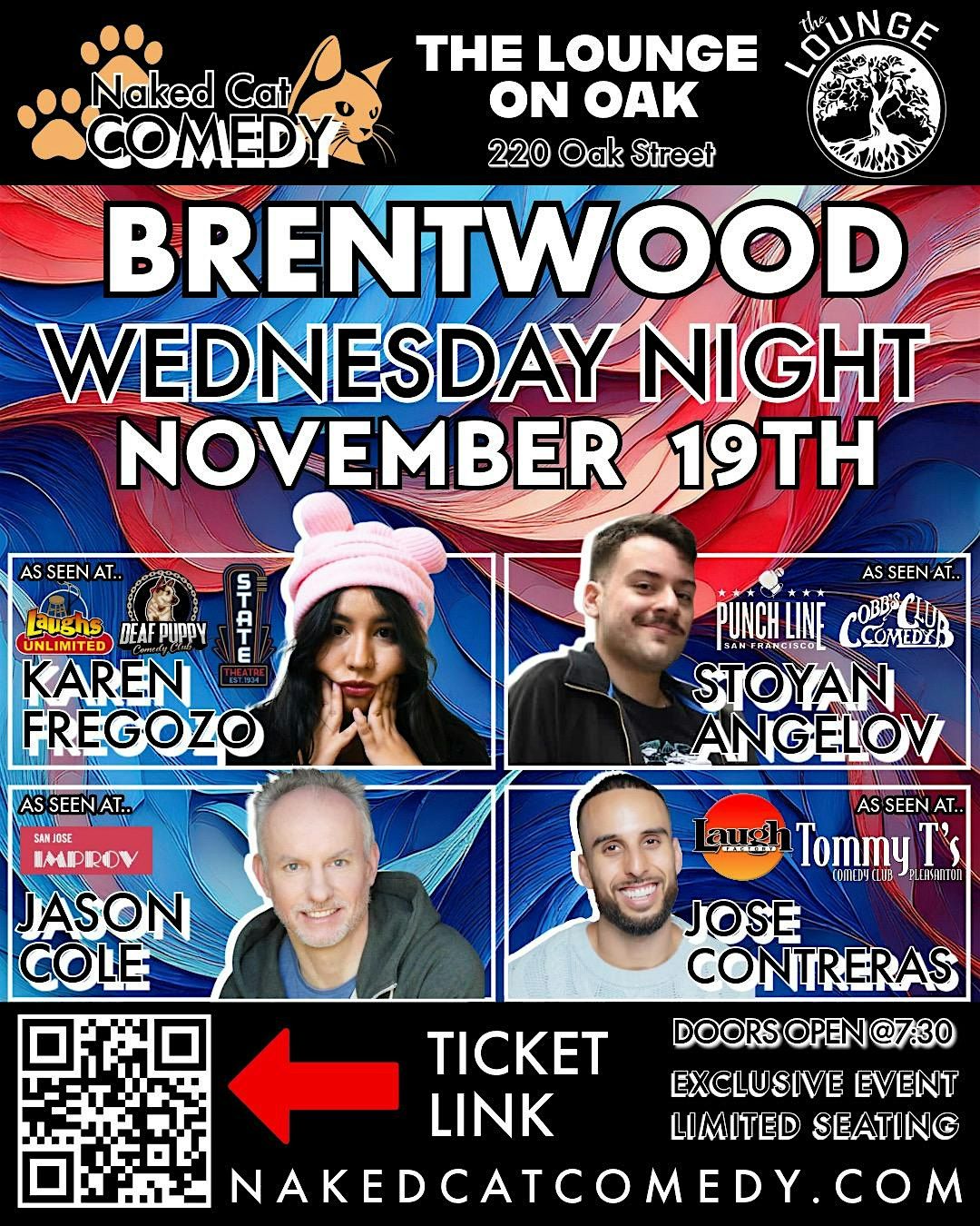 Naked Cat Comedy - BRENTWOOD