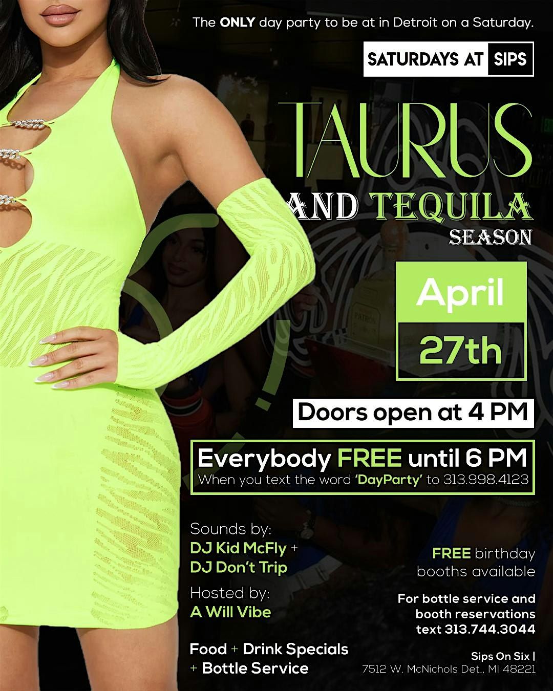 Saturdays At Sips: Taurus & Tequila Season (4\/27\/24)