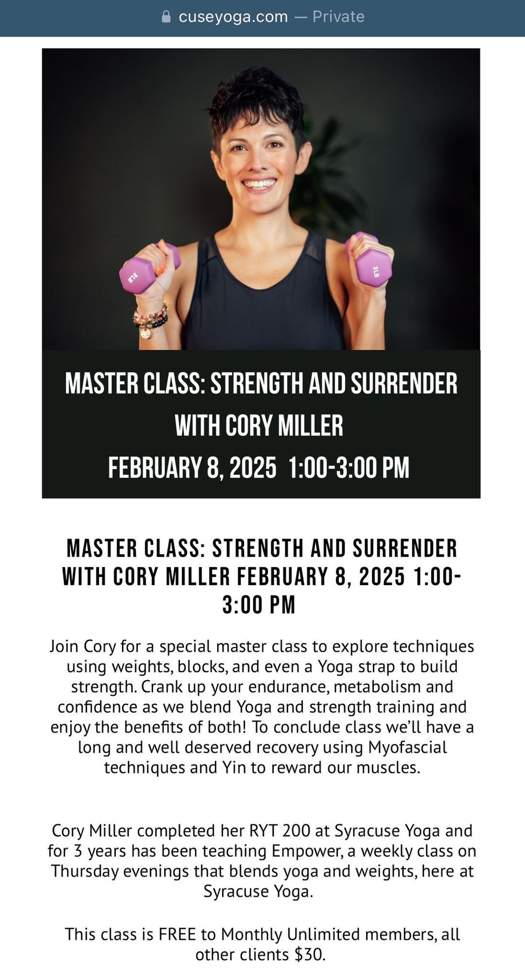 Master Class: Strength and Surrender 