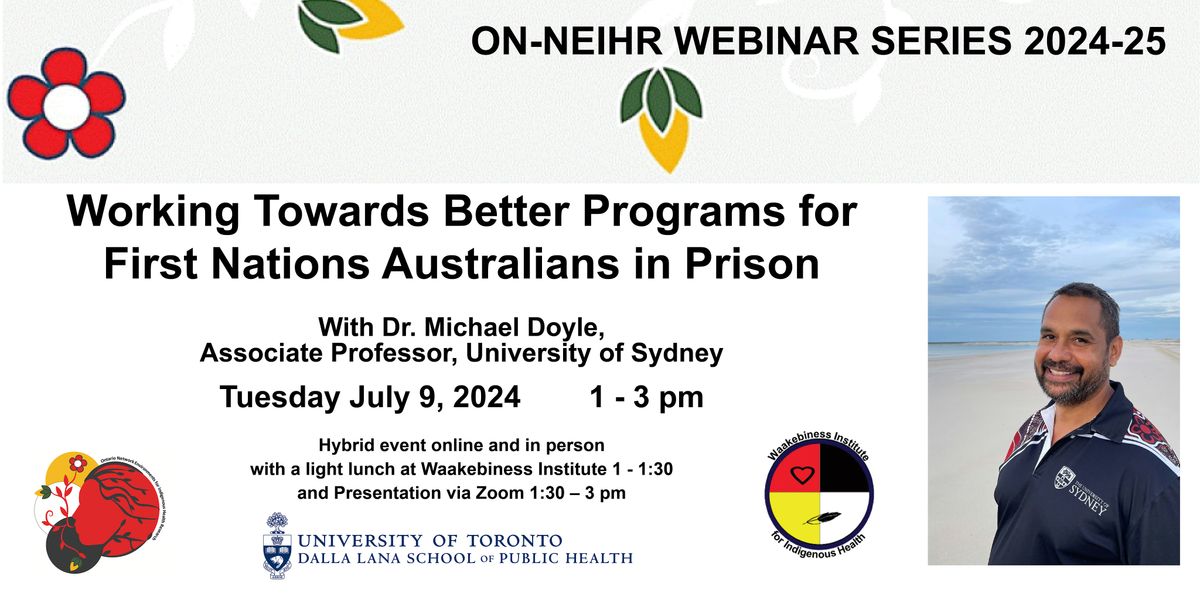 Dr. Michael Doyle - Ontario NEIHR Webinar Series 2024\/2025