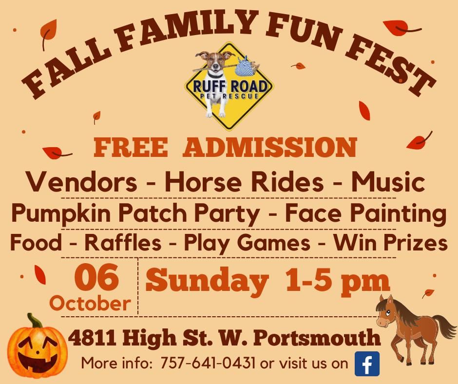 RUFF ROAD'S 4th ANNUAL FALL FAMILY FUN FEST