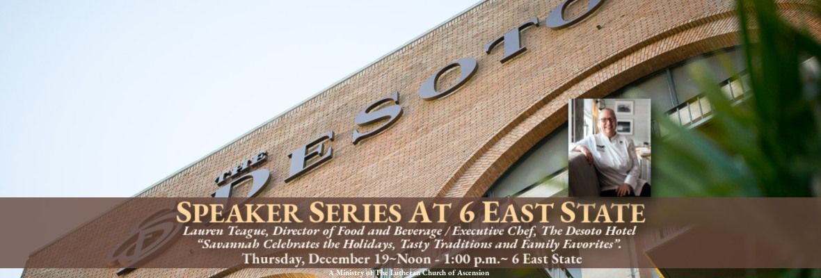 Speaker Series at 6 East State: Lauren Teague