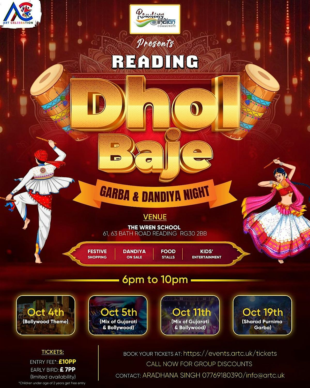 Dhol Baje Garba & Dandiya Night Reading - 4th Oct