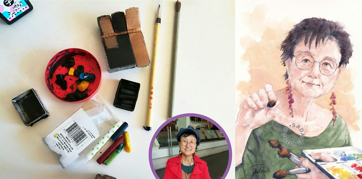 Creative Corner: Watercolours with Sadami - Self Portrait