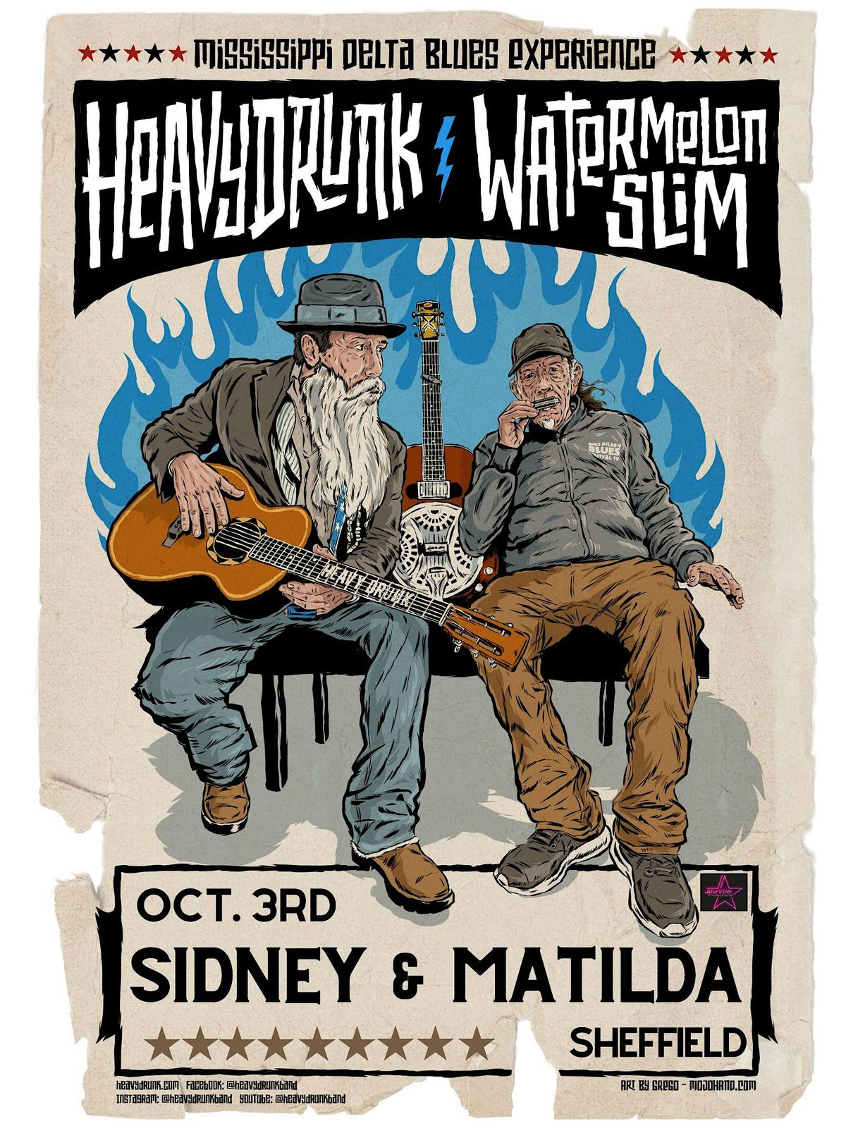 Mississippi Delta Blues with HeavyDrunk\/Watermelon Slim\/Leonardo Giuliani