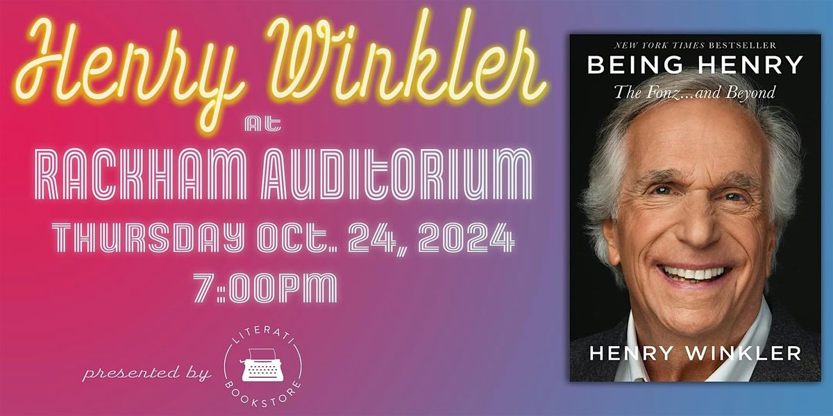 Literati Bookstore Presents: Henry Winkler