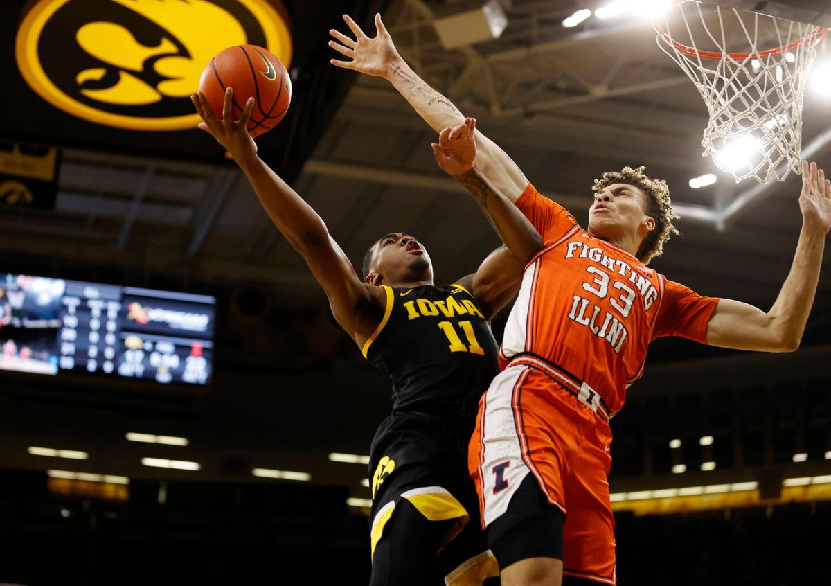 Iowa Hawkeyes at Illinois Fighting Illini Mens Basketball