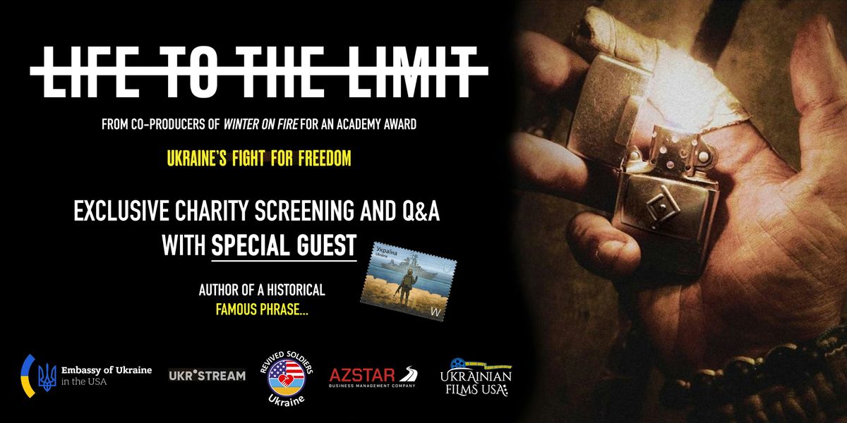 Exclusive Charity Screening "Life to the Limit" and Q&A  with special guest