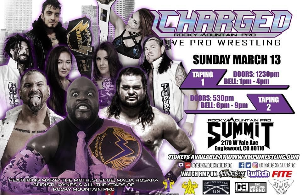 Rocky Mountain Pro CHARGED  Live Pro Wrestling TV Tapings at The RMP Summit