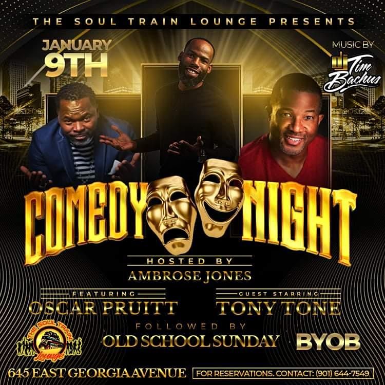 The soul train comedy club, 645 E Ave, Memphis, 9 January 2022