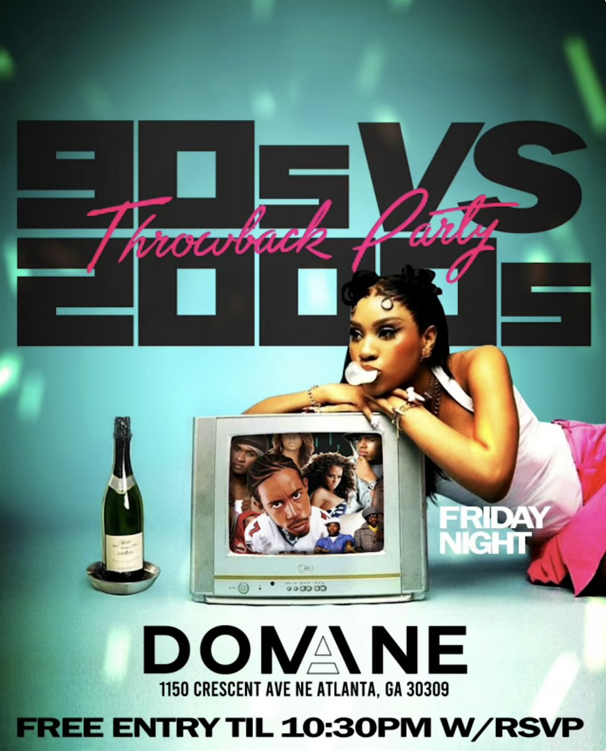 90s vs 2000s THROWBACK PARTY  AT DOMAINE FRIDAY [AGE 18 OR OLDER]