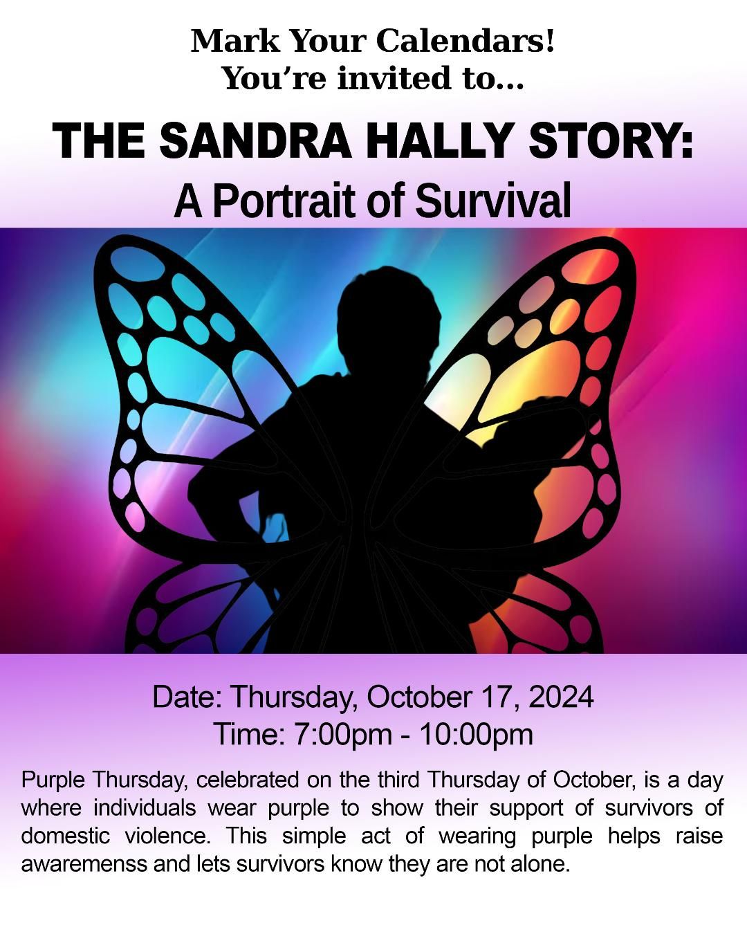 THE SANDRA HALLY STORY: A Portrait of Survival