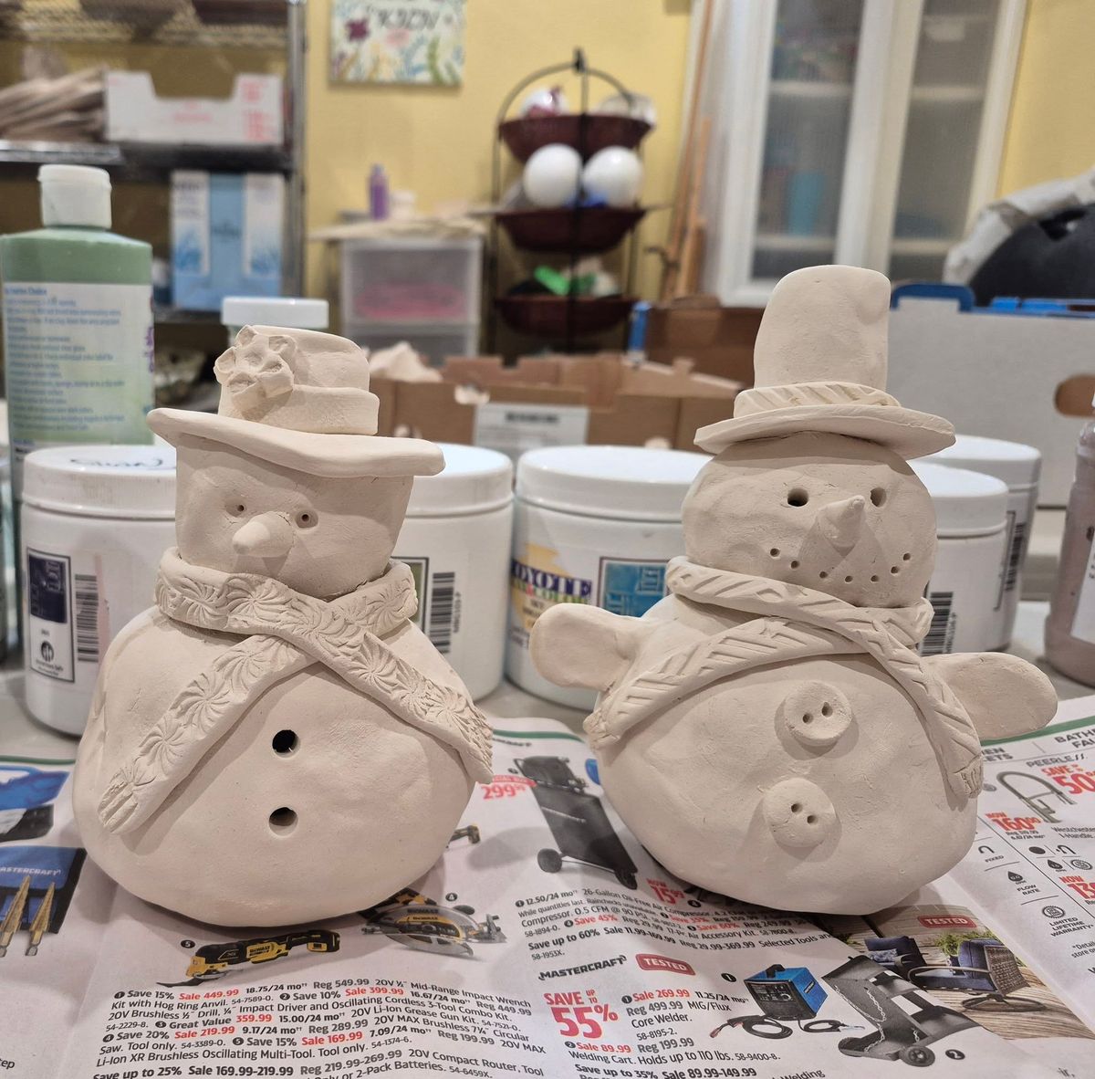 2 Day Clay Workshop - Snowman\/ Bowls