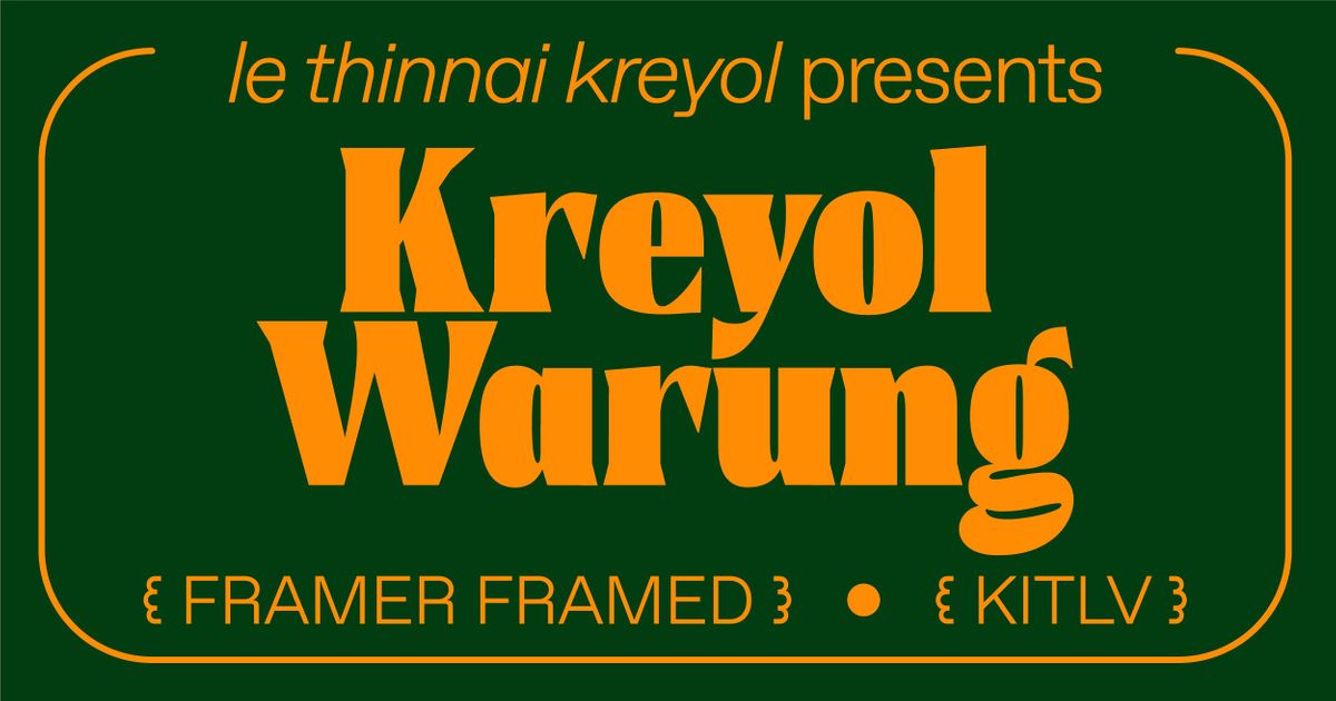Atelier KITLV: Kreyol Warung