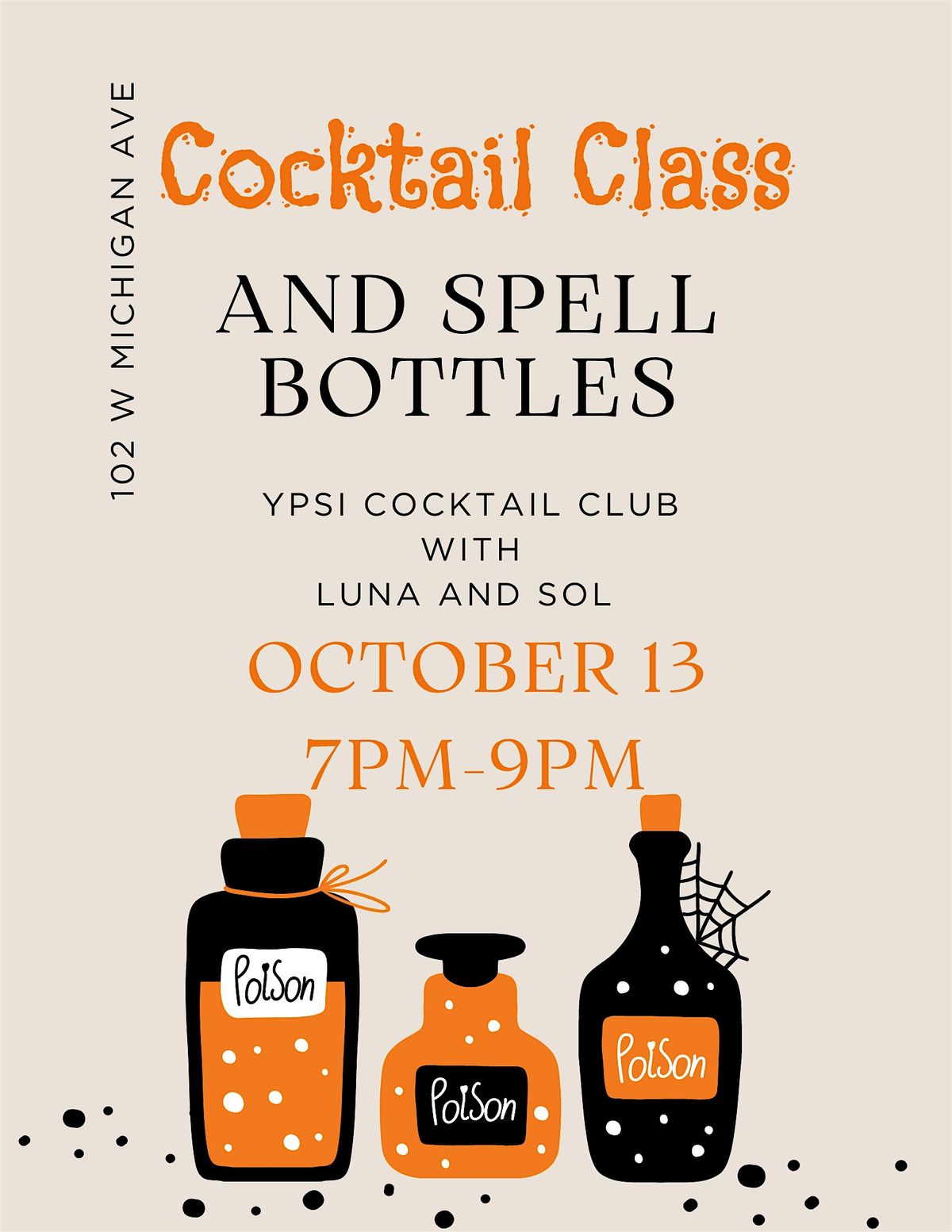 Cocktails and Spell Bottles Class