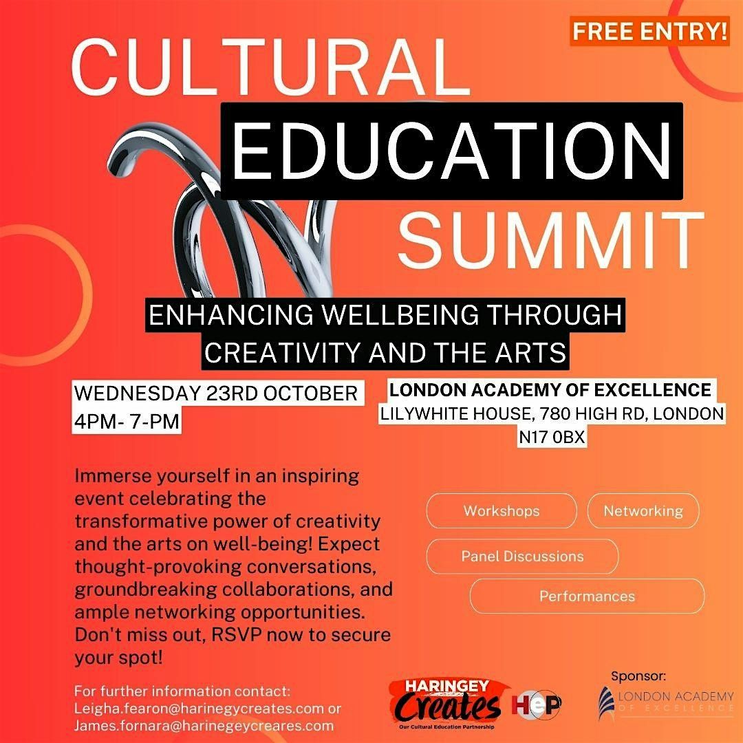 Cultural Education Summit Enhancing Well-Being through Creativity and the Arts