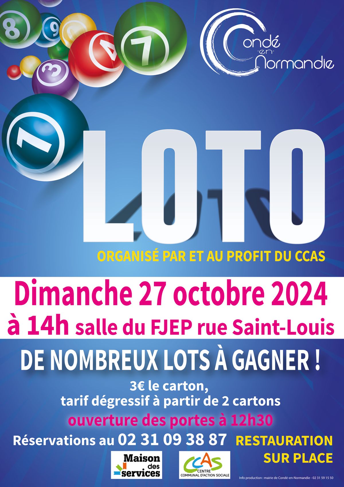 Loto du CCAS \u00e0 la salle du FJEP, rue Saint-Louis 