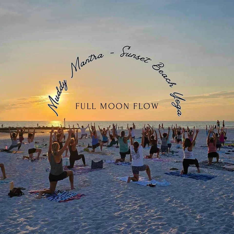 Sunset Beach Yoga - Pink Full Moon Flow