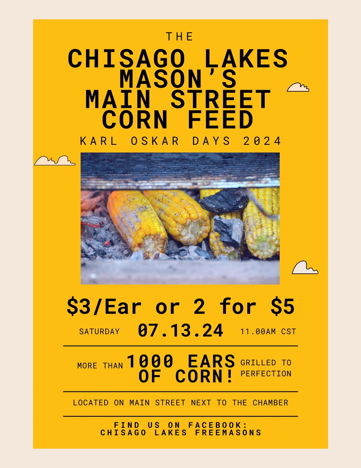 Chisago Lakes Mason\u2019s Main Street Corn Feed