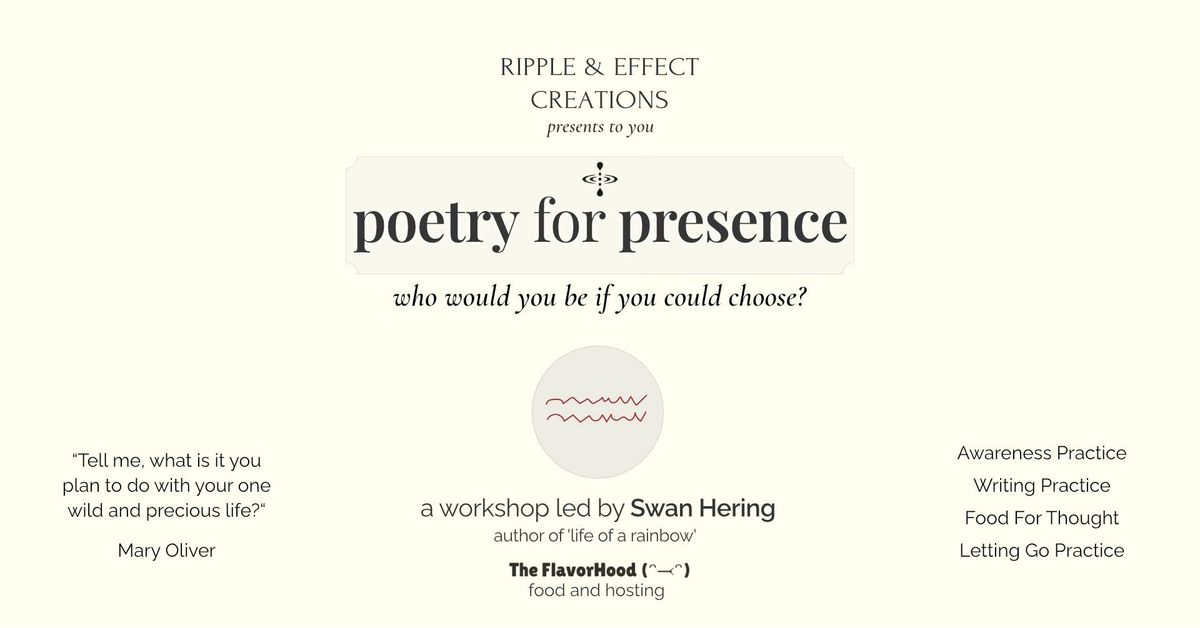 Poetry For Presence - Who would you be if you could choose?