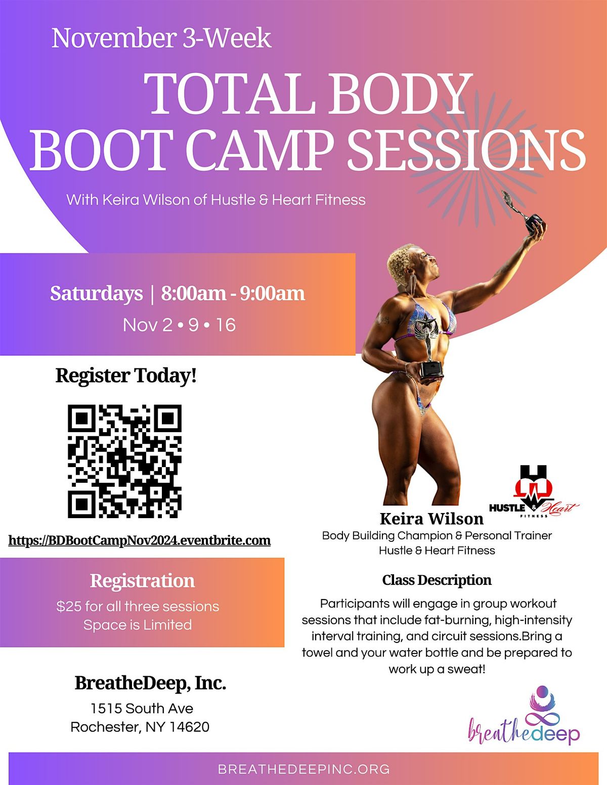 November 2024 3-Week Total Body Boot Camp Training