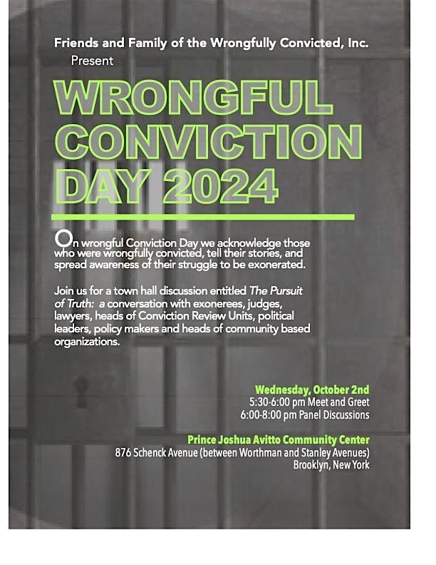 FFWC, Inc. presents Wrongful Conviction Day 2024: "The Pursuit of Truth"